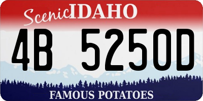 ID license plate 4B5250D
