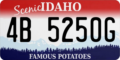 ID license plate 4B5250G