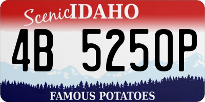 ID license plate 4B5250P