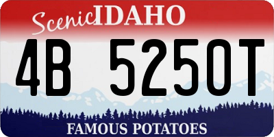 ID license plate 4B5250T