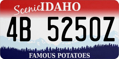 ID license plate 4B5250Z