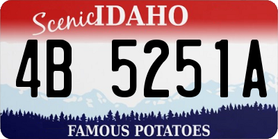 ID license plate 4B5251A