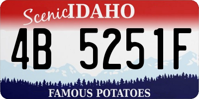 ID license plate 4B5251F