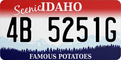 ID license plate 4B5251G
