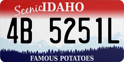 ID license plate 4B5251L