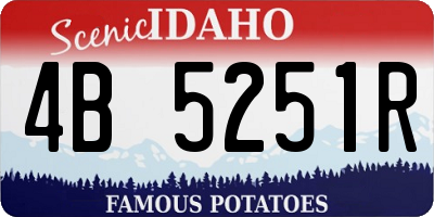 ID license plate 4B5251R