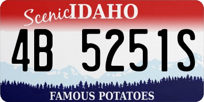 ID license plate 4B5251S