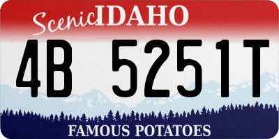 ID license plate 4B5251T