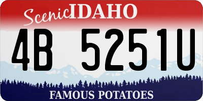 ID license plate 4B5251U