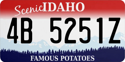 ID license plate 4B5251Z