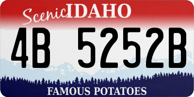 ID license plate 4B5252B