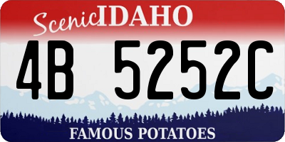 ID license plate 4B5252C