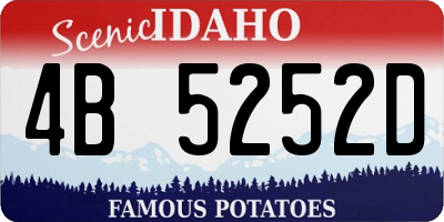 ID license plate 4B5252D