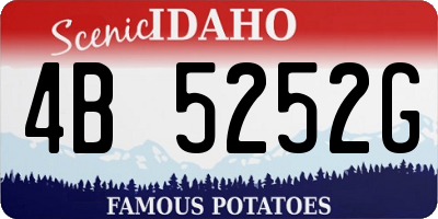 ID license plate 4B5252G