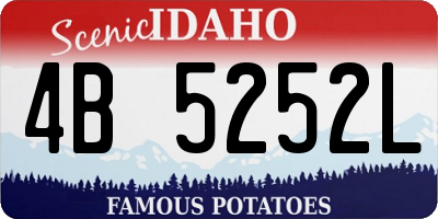 ID license plate 4B5252L
