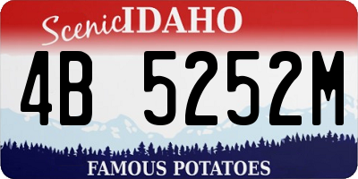 ID license plate 4B5252M