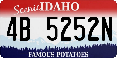 ID license plate 4B5252N