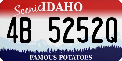ID license plate 4B5252Q