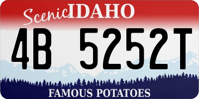 ID license plate 4B5252T