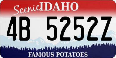 ID license plate 4B5252Z