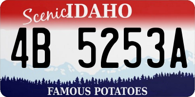 ID license plate 4B5253A