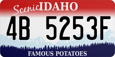 ID license plate 4B5253F