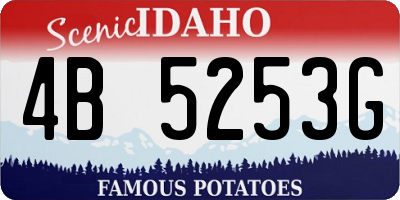 ID license plate 4B5253G