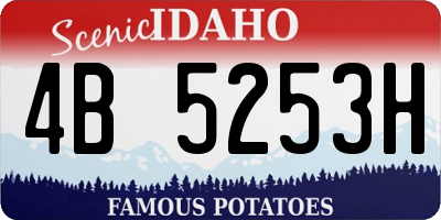 ID license plate 4B5253H