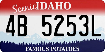 ID license plate 4B5253L