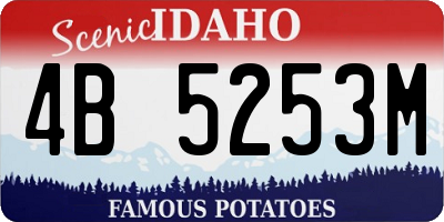 ID license plate 4B5253M