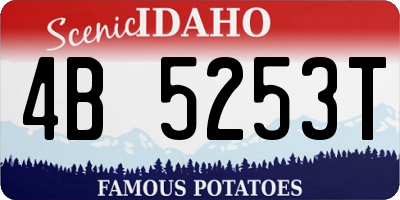 ID license plate 4B5253T