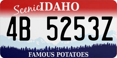 ID license plate 4B5253Z
