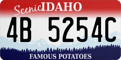 ID license plate 4B5254C