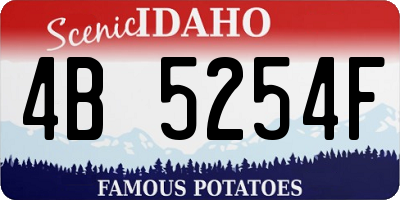 ID license plate 4B5254F