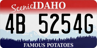 ID license plate 4B5254G