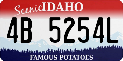 ID license plate 4B5254L