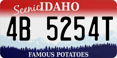 ID license plate 4B5254T