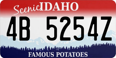 ID license plate 4B5254Z