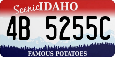 ID license plate 4B5255C