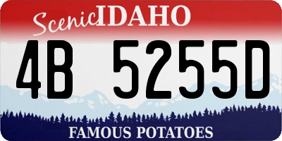 ID license plate 4B5255D