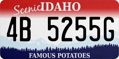 ID license plate 4B5255G