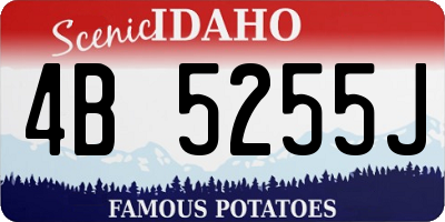 ID license plate 4B5255J