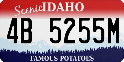 ID license plate 4B5255M
