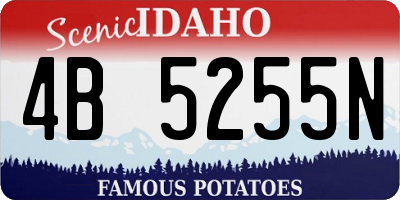 ID license plate 4B5255N