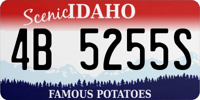 ID license plate 4B5255S