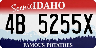 ID license plate 4B5255X