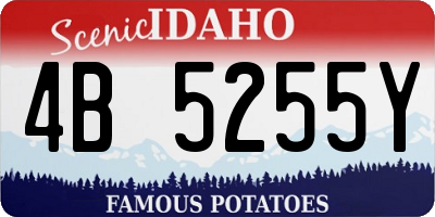 ID license plate 4B5255Y