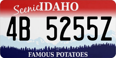 ID license plate 4B5255Z