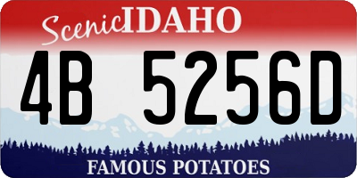 ID license plate 4B5256D