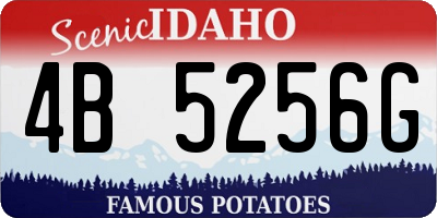 ID license plate 4B5256G